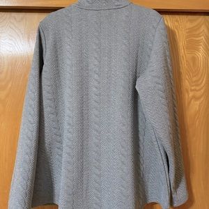 Cabled Quarter-Zip Sweatshirt Size 1X
